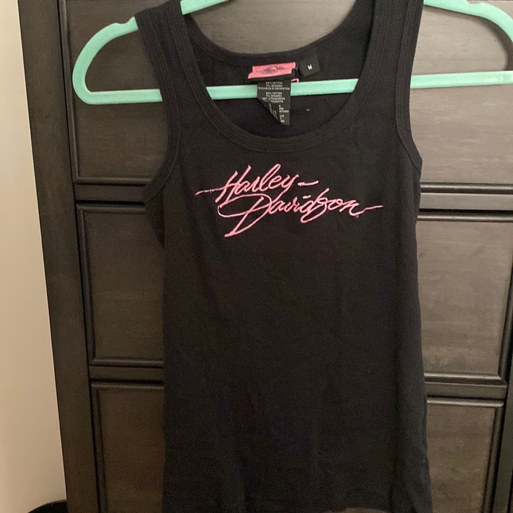 Embroidered Harley Davidson tank